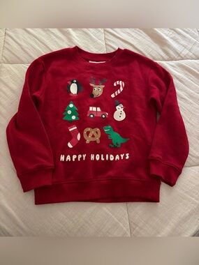 H&M Happy Holidays Red Christmas Sweatshirt